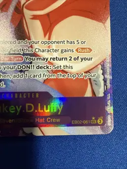 ONE PIECE Monkey D Luffy Alt Art EB02-061 SEC Anime 25th Collection English - Image 4