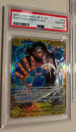 2025 One Piece TCG: OP12-119 Bartholomew Kuma SEC PSA 10 - Legacy Of The Master - Image 1