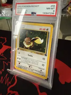 POKEMON 2000 Rocket EEVEE 1st Edition #55 PSA 8 RARE - Image 2