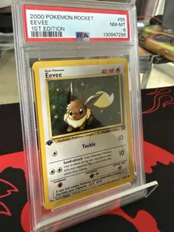 POKEMON 2000 Rocket EEVEE 1st Edition #55 PSA 8 RARE - Image 3