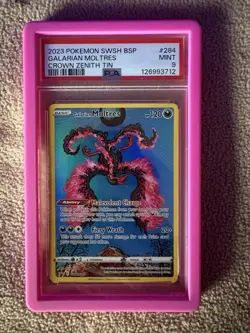 Pokemon Galarian Moltres TCG SWSH284 Sword & Shield Promo Card 2023 PSA 9 - Image 1