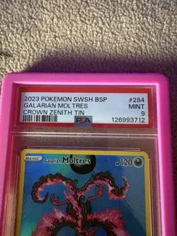 Pokemon Galarian Moltres TCG SWSH284 Sword & Shield Promo Card 2023 PSA 9 - Image 5
