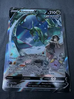 Rayquaza V Evolving Skies 194/203 Holo Ultra Rare Card Alt Art Pokemon Near Mint - Image 1