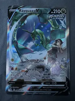 Rayquaza V Evolving Skies 194/203 Holo Ultra Rare Card Alt Art Pokemon Near Mint - Image 2