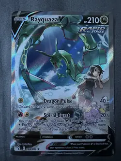 Rayquaza V Evolving Skies 194/203 Holo Ultra Rare Card Alt Art Pokemon Near Mint - Image 3