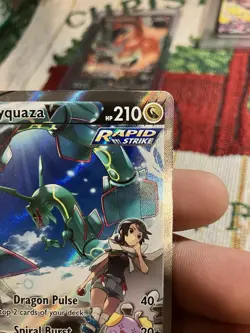 Rayquaza V Evolving Skies 194/203 Holo Ultra Rare Card Alt Art Pokemon Near Mint - Image 2