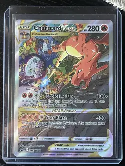 Charizard V Star SWSH262 NM Pokemon Card Ultra Rare Secret BLACK STAR PROMO - Image 1