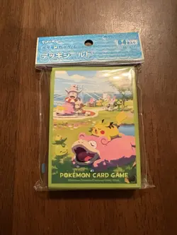 Pokemon TCG Pokemon Center Kagawa Exclusive Slowpoke & Pikachu Card Sleeve - Image 1