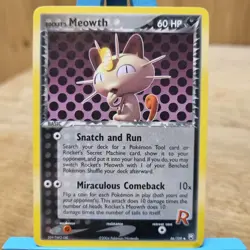 Rocket's Meowth 46/109 Uncommon EX Team Rocket Returns Pokemon Card - Image 1