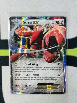 Pokemon TCG Scizor EX Holo Card 76/122 Ultra Rare 2016 XY Breakpoint - Image 1