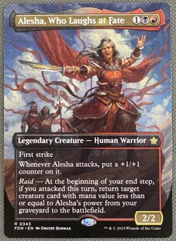 Alesha, Who Laughs at Fate (0343) - Foundations - Rare Borderless - Image 1