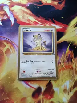 Pokemon TCG Meowth 56/64 Jungle Gold Border Fruit Roll Up Promotional - Image 1