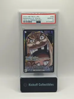 2024 One Piece OP09 JP Marshall D Teach #081 PSA 10 - Image 1