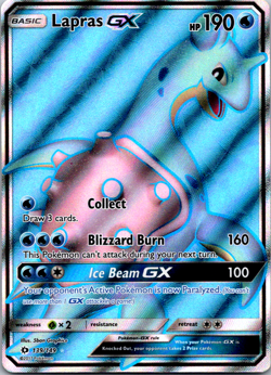 Lapras GX Full Art Ultra Rare Holo Foil Pokemon Sun/Moon Base Set SM 139/149 NM - Image 1