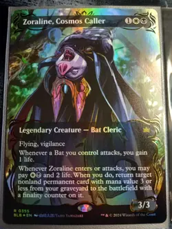 MTG Bloomburrow (BLB) Zoraline, Cosmos Caller Raised Foil Borderless Anime Card - Image 1
