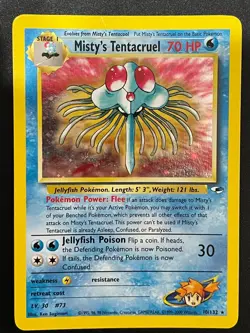 Misty's Tentacruel 10/132 Unlimited Holo Rare WotC Pokemon Gym Heroes - Image 1