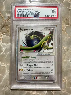 2006 Pokemon Rayquaza EX Black Star Promo Tin 039 PSA 7 NM Mint Vintage MEGA! - Image 1