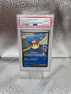 Pokemon Pidgeot ex 225/197 Obsidian Flames Holo Illustration Rare PSA 10 - Image 1