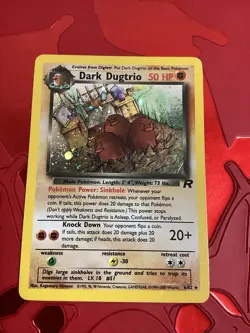 Pokemon Dark Dugtrio Holo Rare TCG Card 6/82 Unlimited Edition LP - Image 1