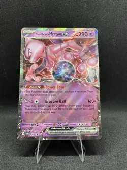 Team Rocket's Mewtwo ex 205 Sv: Scarlet & Violet Promo Cards Holo - Image 1