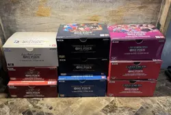 One Piece Card English Booster Box 9 EMPTY BOXES LOT - Image 1