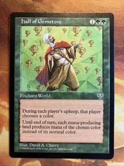MTG Hall of Gemstone Mirage Very Lightly Played Condition Green Vintage! - Image 1