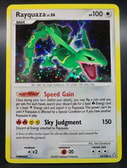 Pokemon TCG Legends Awakened Rayquaza LV.56 Holo 14/146 NM - Image 1