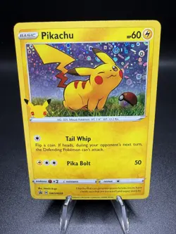 Pokemon TCG Pikachu - (General Mills) SWSH039 Promo Holo Nice ! - Image 1