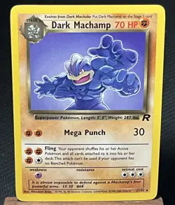 NM Dark Machamp Pokemon 27/82 Team Rocket 2000 Rare Non-Holo - Image 1