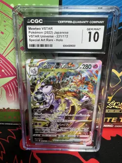 Pokemon Mewtwo VSTAR 221/172 VSTAR Universe Special Art Rare Holo CGC 10 Jap - Image 1