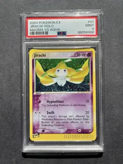 Pokemon TCG Jirachi Team Magma vs Team Aqua Holo #97/95 PSA 9 2004 - Image 1