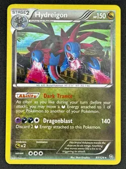 Hydreigon 97/124 Dragons Exalted Holo Rare LP Pokemon TCG - Image 1