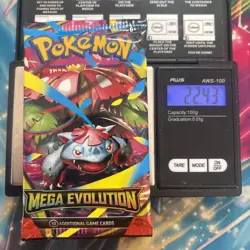 Heavy 22.43g Pokemon Sealed Mega evolution Booster Pack - Image 1