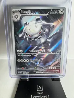 Pokemon TCG Steelix 150/132 Illustration Rare Me01: Mega Evolution Holo - NM - Image 1