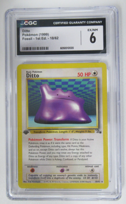 1999 Pokemon Jungle 1st Edition Ditto 18/62 CGC 6 - Image 1