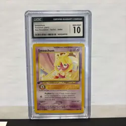2001 Pokemon Neo Revelation 1st Edition Smoochum 54/64 CGC 10 Gem Mint - Image 1