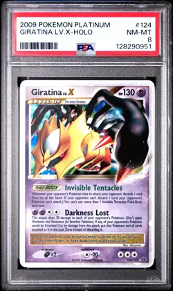 2009 POKEMON PLATINUM #124 GIRATINA LV.X-HOLO PSA 8 - Image 1
