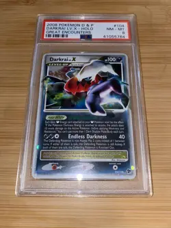 DARKRAI LV.X #104 2008 POKEMON DIAMOND & PEARL GREAT ENCOUNTERS PSA 8 NM-MT - Image 2