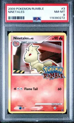 Pokemon Ninetales 2009 Rumble Stamp 3/16 PSA 8 NM-MT🔥🔥 - Image 1