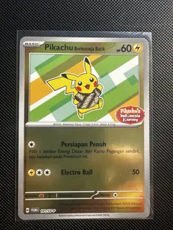 Pokemon TCG Pikachu Indonesian Batik SV-P Promo Reverse Holo #191 NM - Image 1