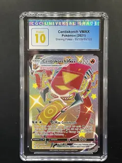 2021 POKEMON SWORD & SHIELD SHINING FATES CENTISKORCH VMAX CGC PRISTINE 10 - Image 1