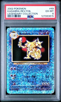 2002 Pokemon TCG Kadabra Legendary Collection 49/110 Reverse Holo PSA 6 - Image 1