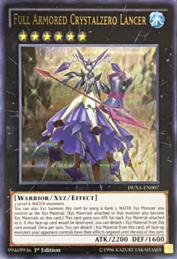 Full Armored Crystalzero Lancer DUSA-EN007 1st Edition Ultra Rare LP - Image 1