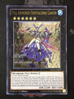 Full Armored Crystalzero Lancer DUSA-EN007 1st Edition Ultra Rare LP - Image 2