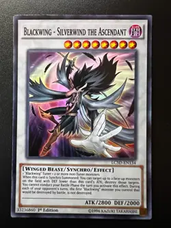 Blackwing - Silverwind the Ascendant LC5D-EN134 Super 1st Ed Near Mint Yugioh - Image 1