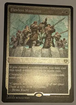 MTG English Magic Card NM FOIL ETCHED FLAWLESS MANEUVER from Commander Masters - Image 1