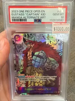 One Piece Eustass"Captain"Kid Manga Alternate Art OP05-074 PSA 10 Gem Mint - Image 1