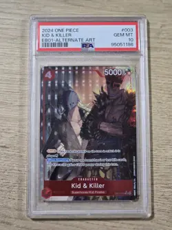 Kid & Killer (Alternate Art) EB01-003 Extra Booster: Memorial Collection PSA 10 - Image 1