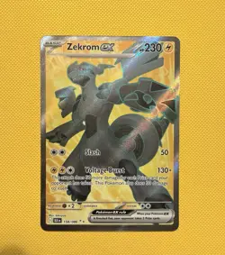 Pokemon Zekrom EX TCG Card 158/086 Scarlet Violet Black Bolt NM Mint - Image 1