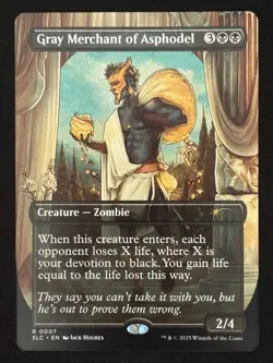 1x MTG Gray Merchant of Asphodel - Secret Lair Countdown Kit (SLC) #7 - Magic - Image 1